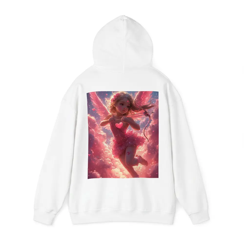 Cupid Girl Pink Wings Hearts Cloud Fantasy – Hoodies