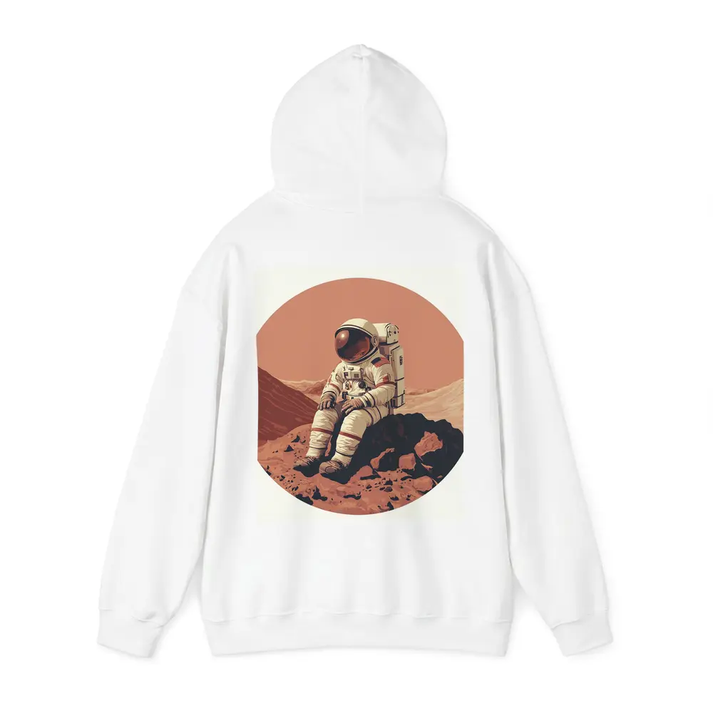 Astronaut Sitting On Mars Rocky Surface – Hoodies
