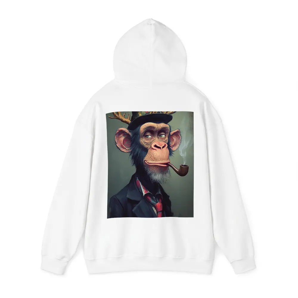 Dapper Chimpanzee Top Hat Smoking Pipe Art – Hoodies