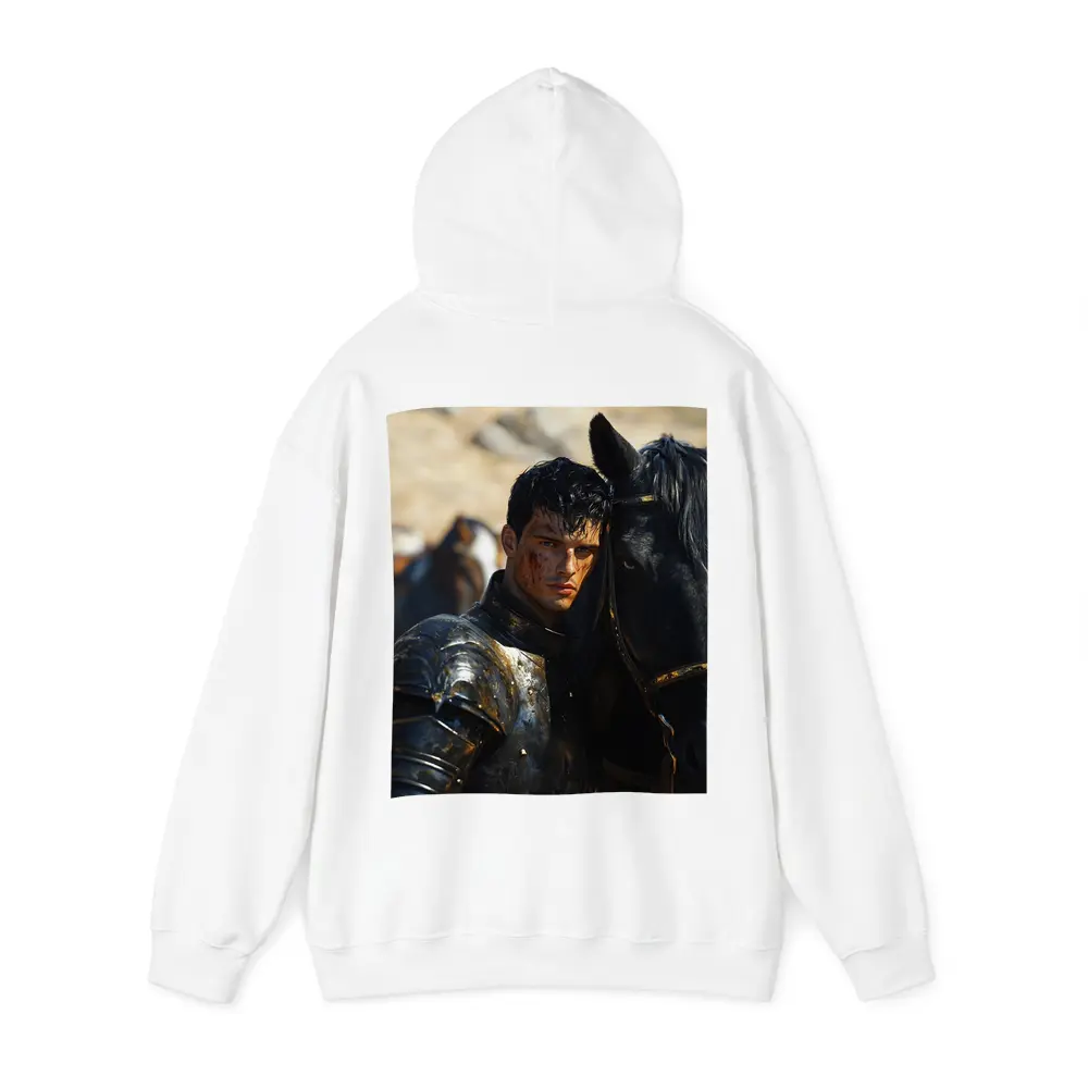 Dark Knight in Black Armor with Horse – Hoodies