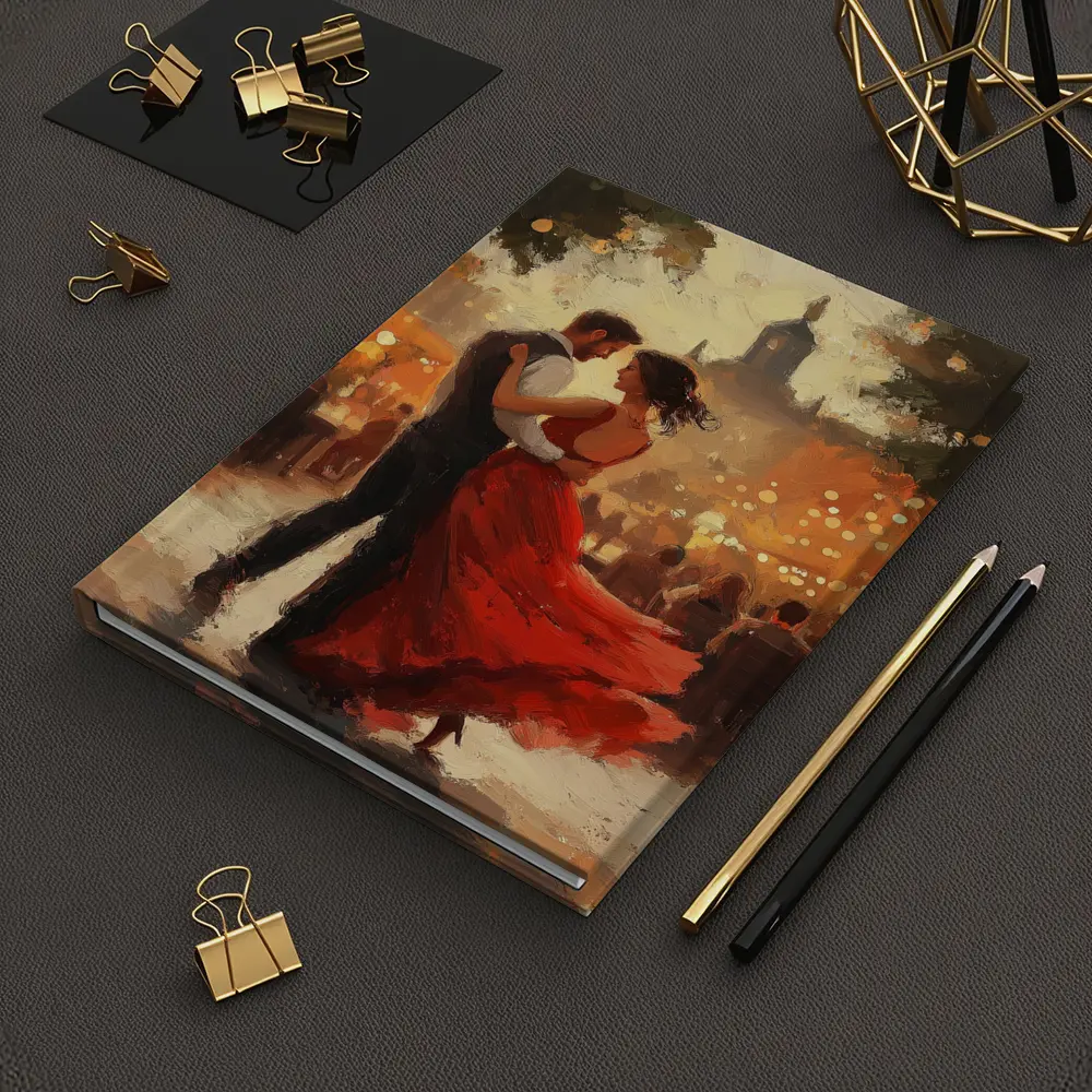 Couple Dancing Tango Oil Painting Outdoor – Notebooks
