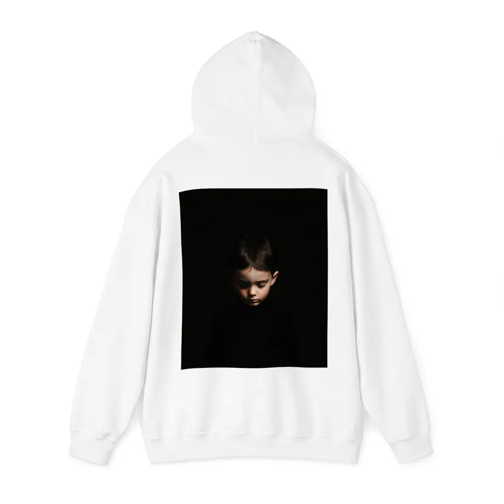 Young Boy Portrait Dark Black Background – Hoodies