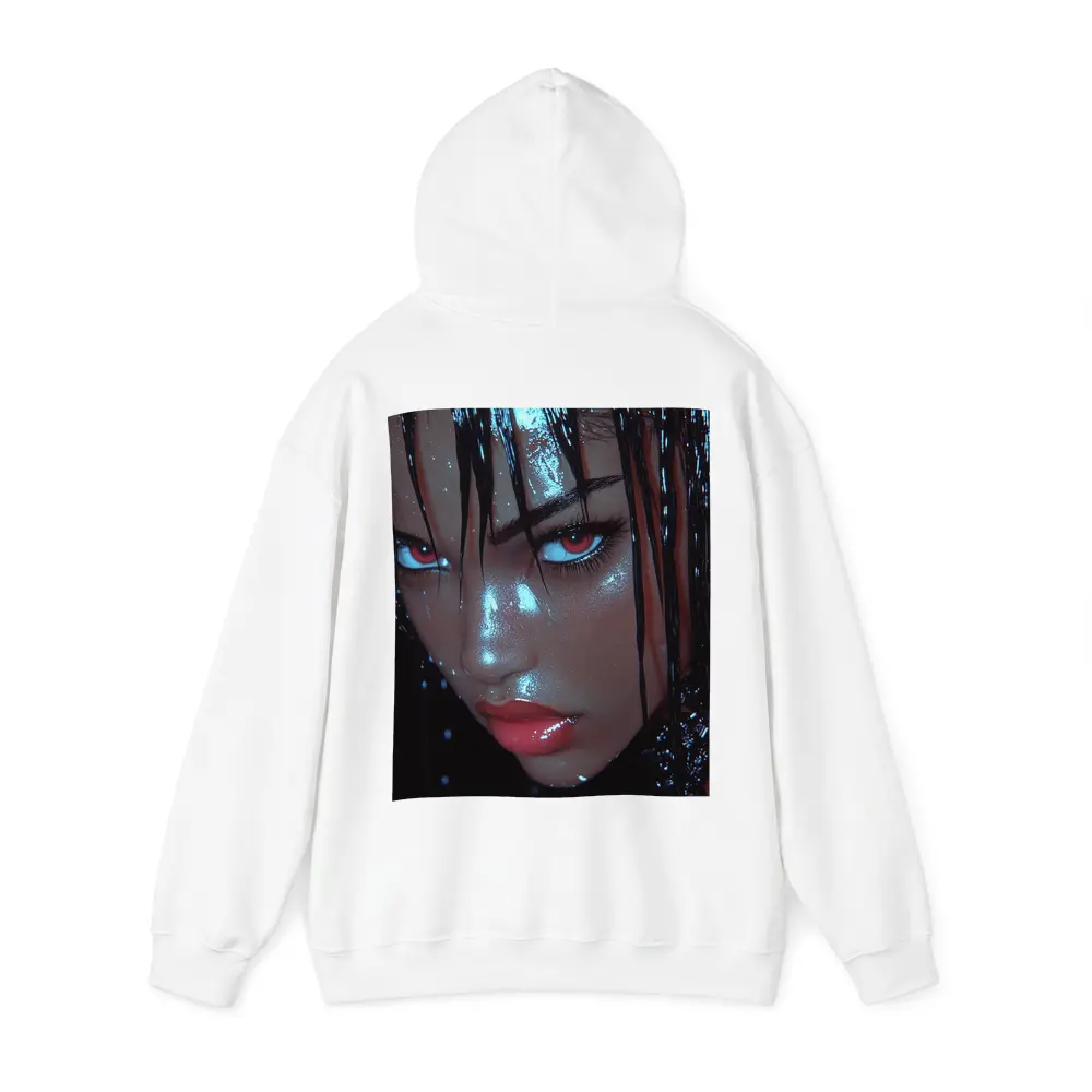 Dark Fantasy Woman Red Eyes Wet Hair – Hoodies