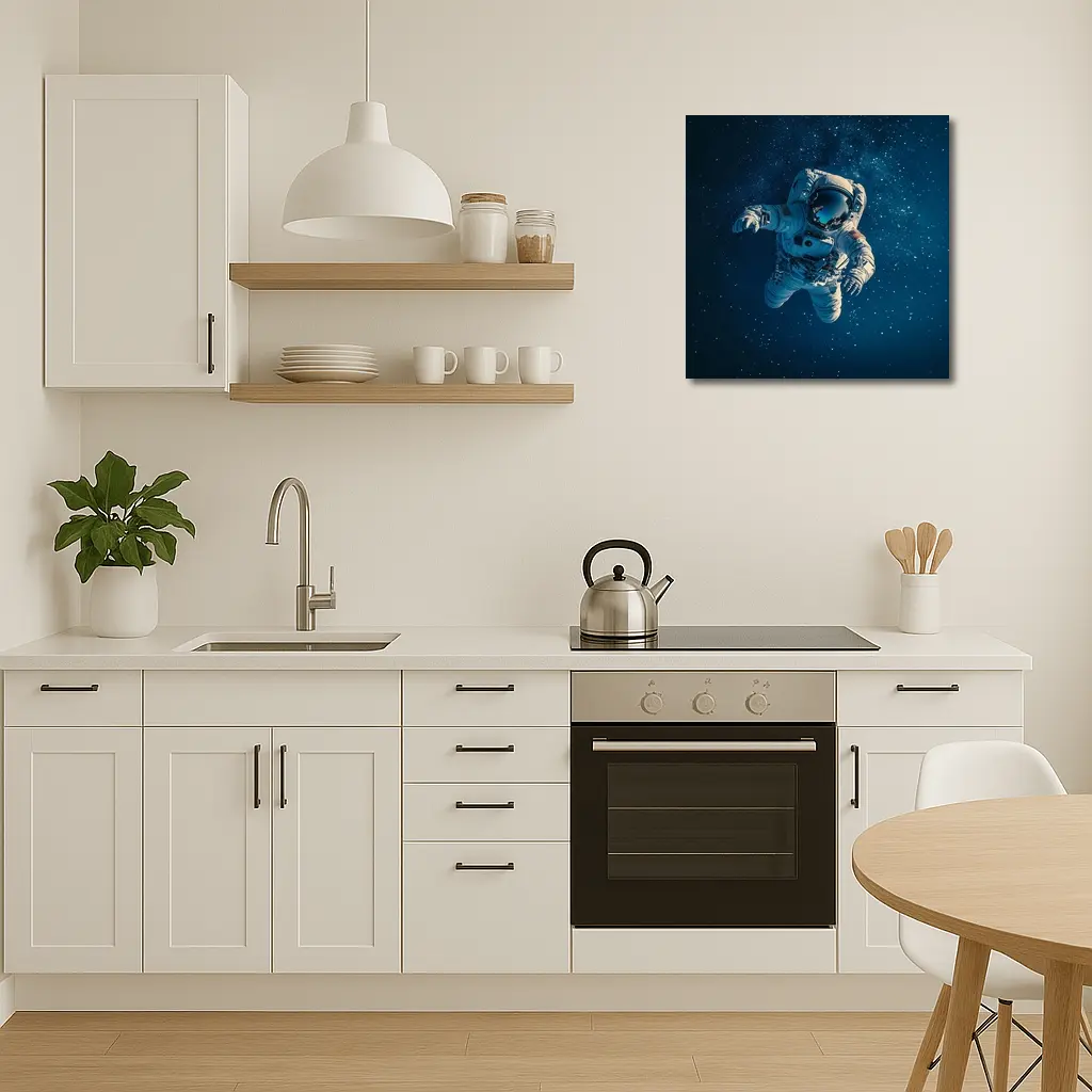 Astronaut Floating In Deep Starry Space – Wall Art