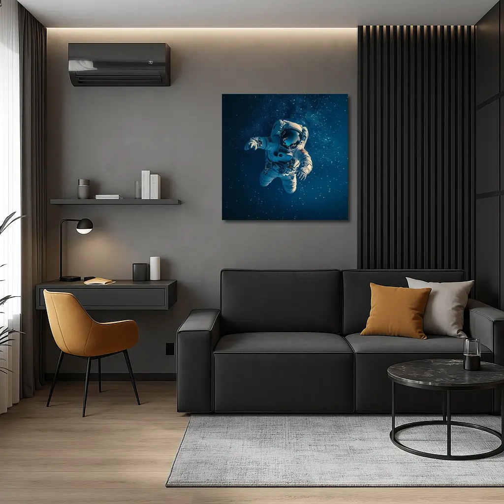 Astronaut Floating In Deep Starry Space – Wall Art