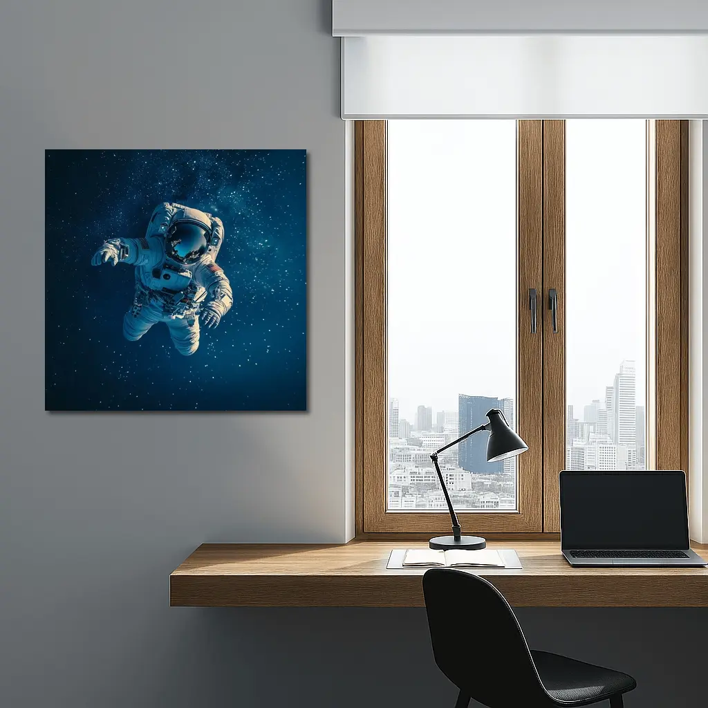 Astronaut Floating In Deep Starry Space – Wall Art