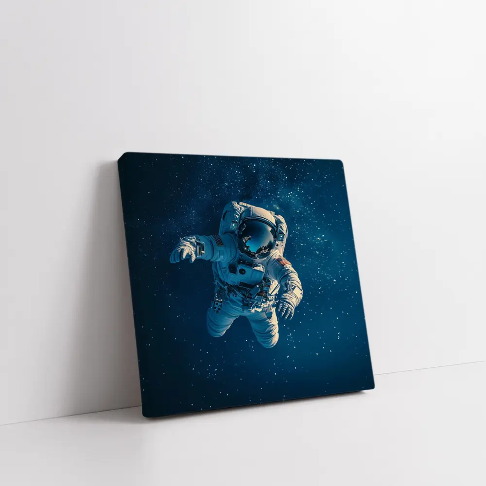 Astronaut Floating In Deep Starry Space – Wall Art