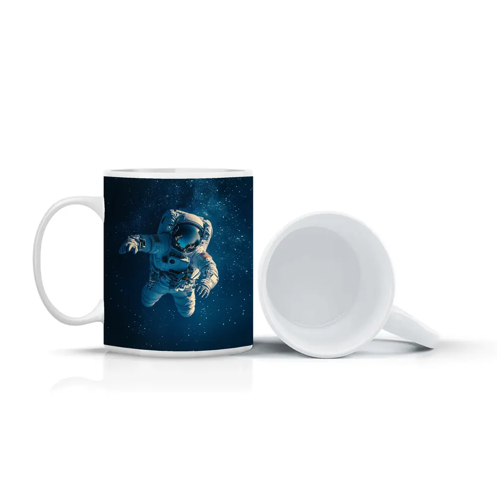 Astronaut Floating In Deep Starry Space – Mugs