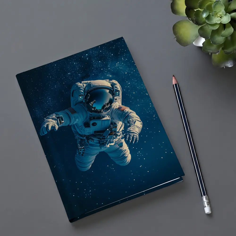 Astronaut Floating In Deep Starry Space – Notebooks