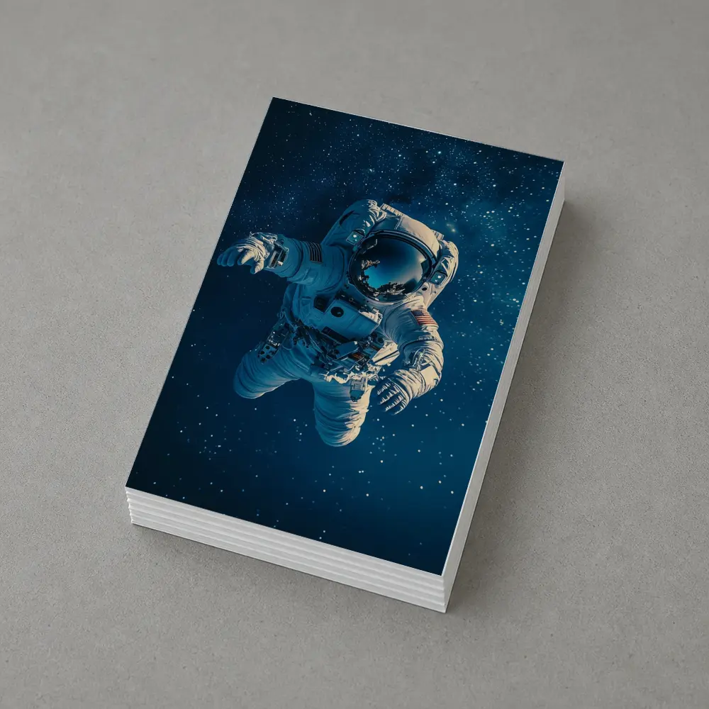 Astronaut Floating In Deep Starry Space – Postcards