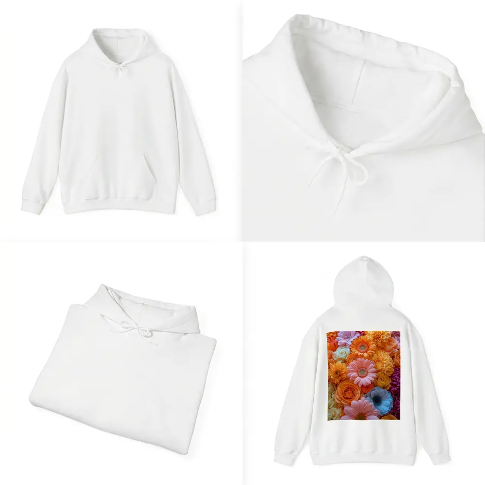 Colorful Gerbera Daisy and Rose Flower Arrangement – Hoodies