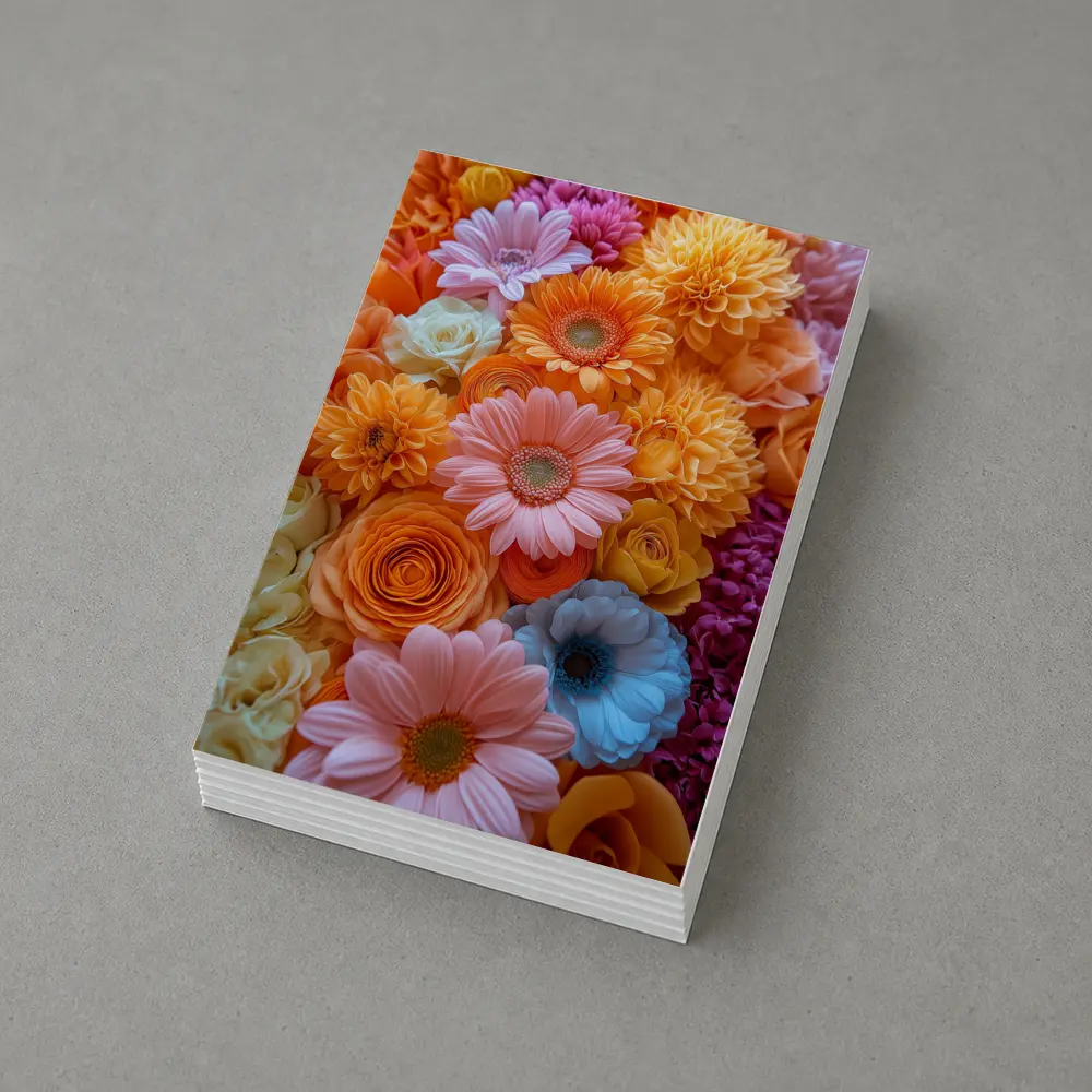 Colorful Gerbera Daisy and Rose Flower Arrangement – Postcards