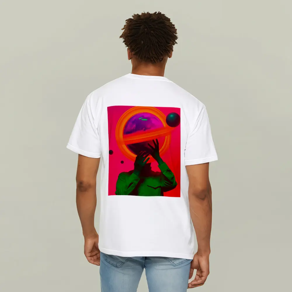 Neon Planet Man Surreal Pop Art – T-Shirts
