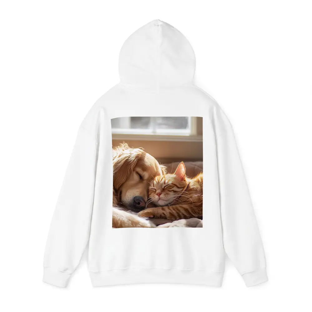 Golden Retriever and Orange Tabby Cat Sleeping – Hoodies