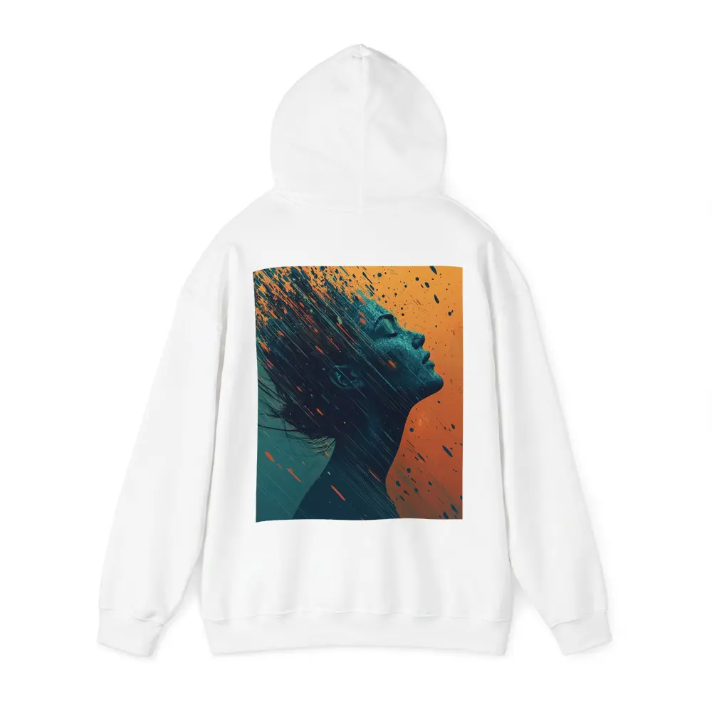 Woman Profile Dissolving Paint Splatter Abstract Art – Hoodies