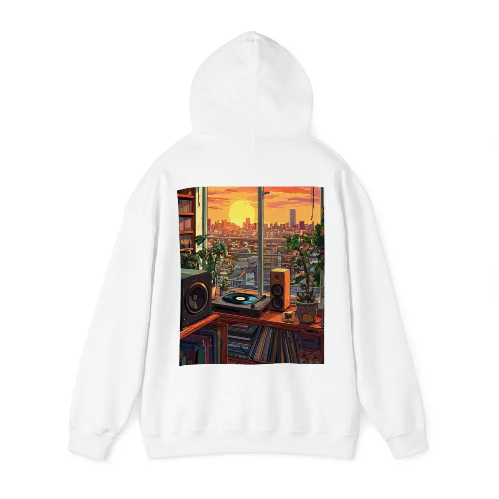 Retro Vinyl Room Anime City Sunset – Hoodies