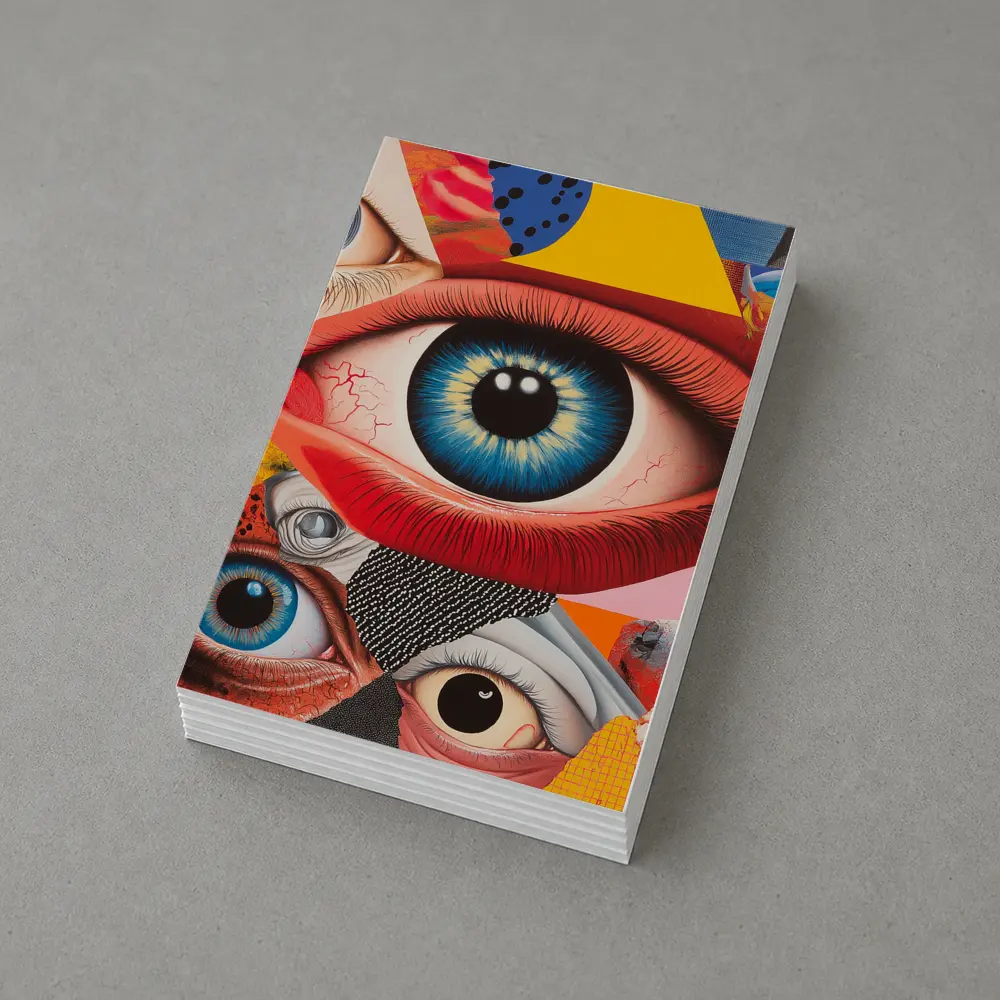 Pop Art Collage Many Eyes Abstract – Postcards