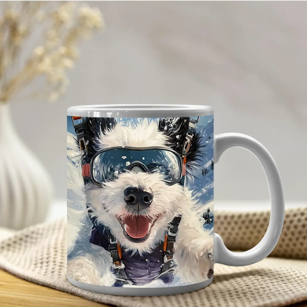 Happy Dog Skydiving Snow Mountain Adventure – Mugs