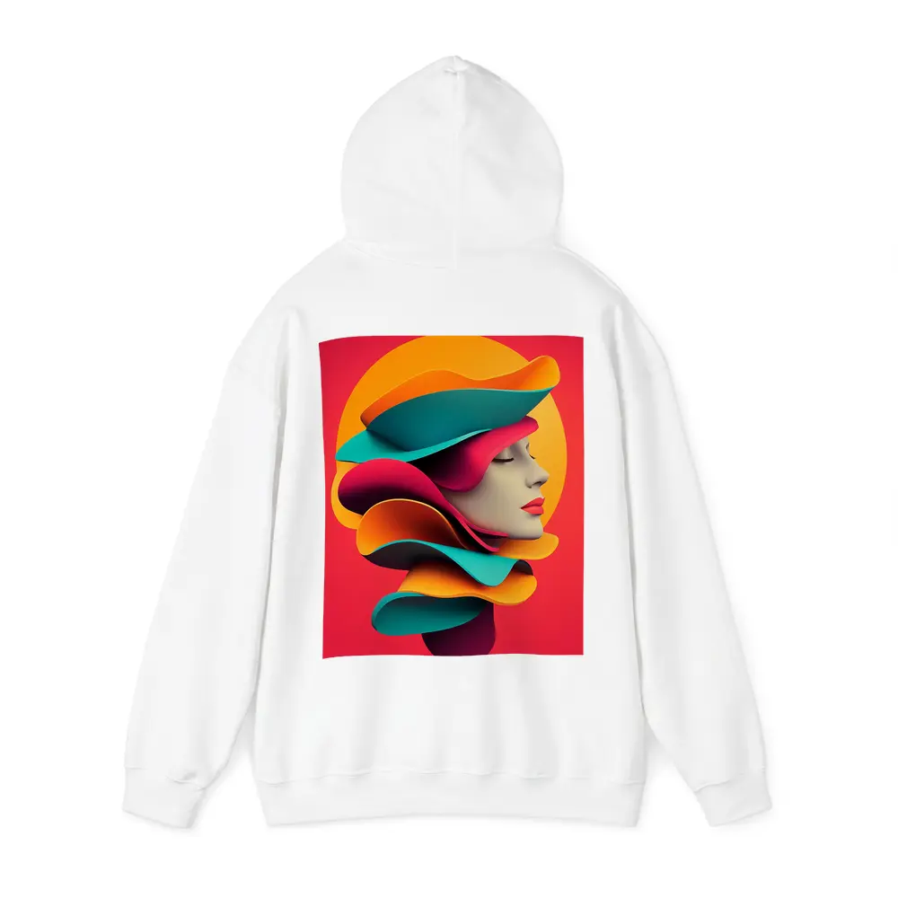 Colorful 3D Woman Face Abstract Art – Hoodies