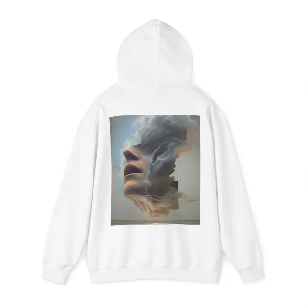 Surreal Female Face Dissolving Into Clouds – Hoodies