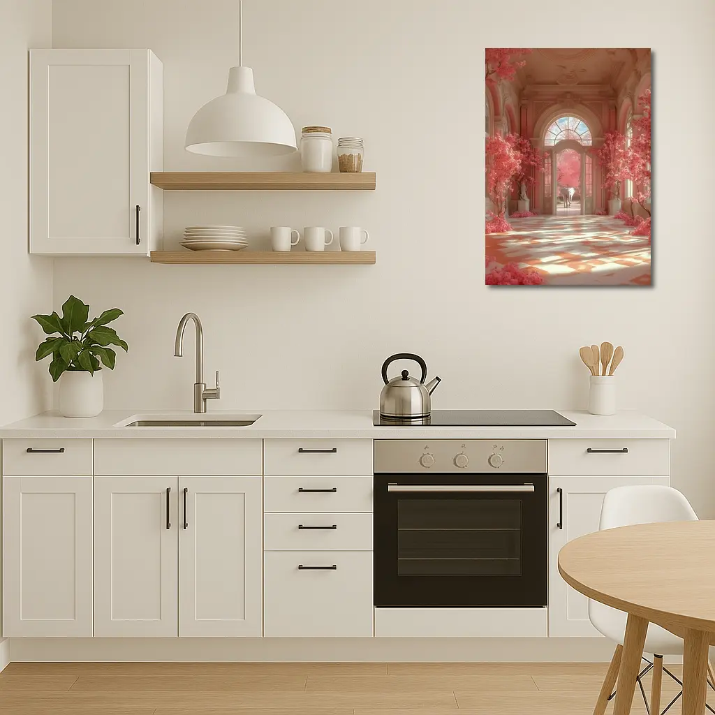Elephant Pink Blossom Baroque Hall Art – Wall Art