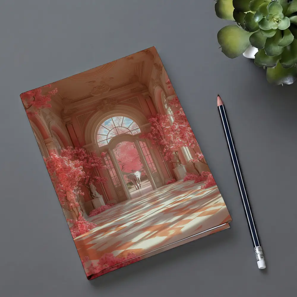 Elephant Pink Blossom Baroque Hall Art – Notebooks