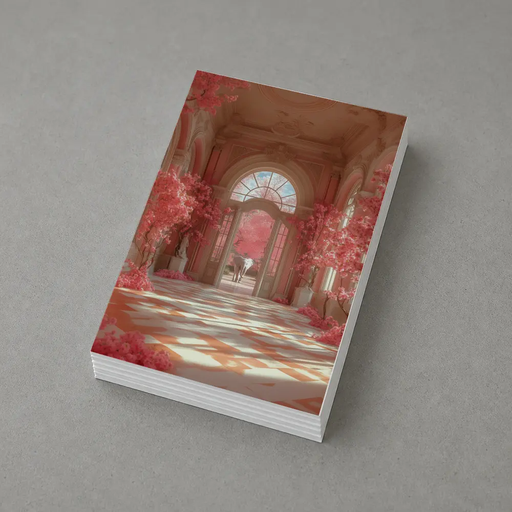 Elephant Pink Blossom Baroque Hall Art – Postcards