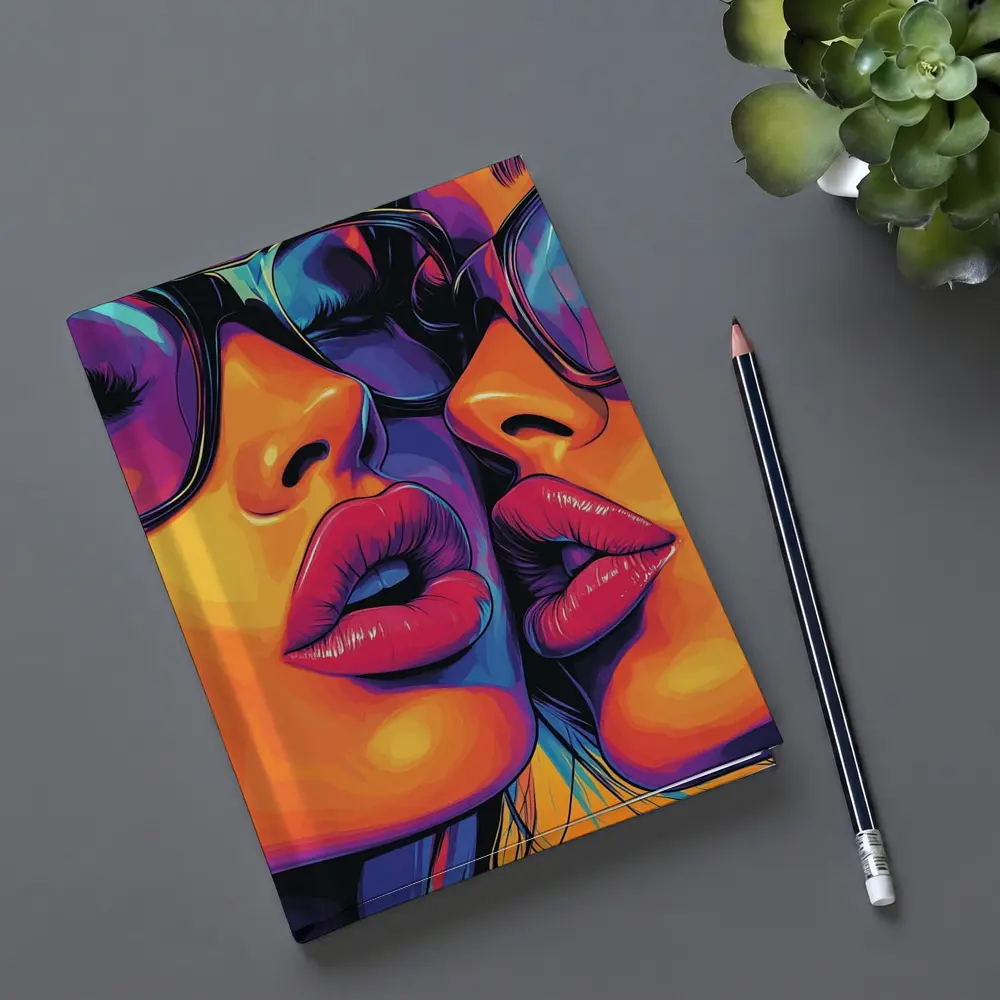 Two Women Pop Art Bold Colorful Faces – Notebooks