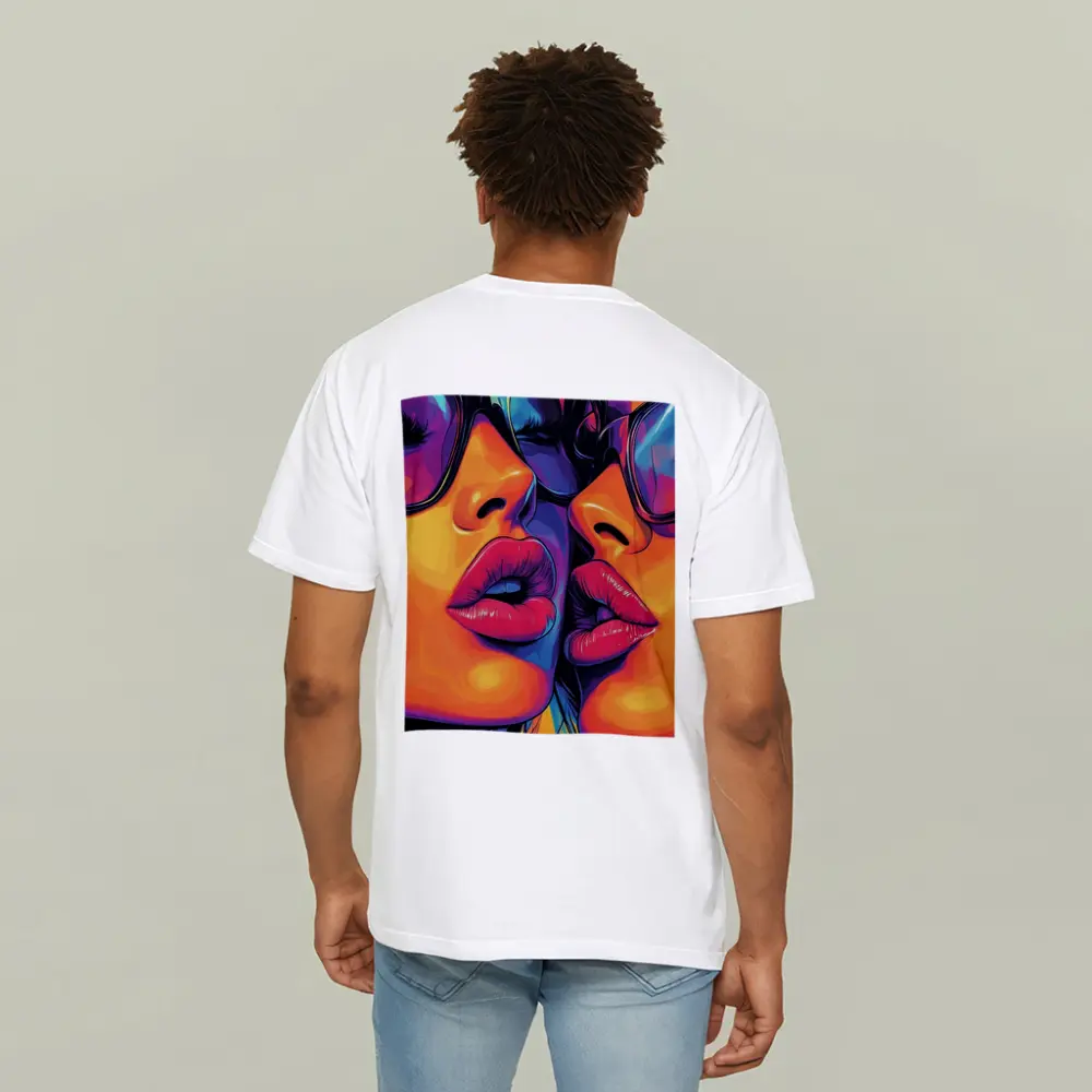 Two Women Pop Art Bold Colorful Faces – T-Shirts