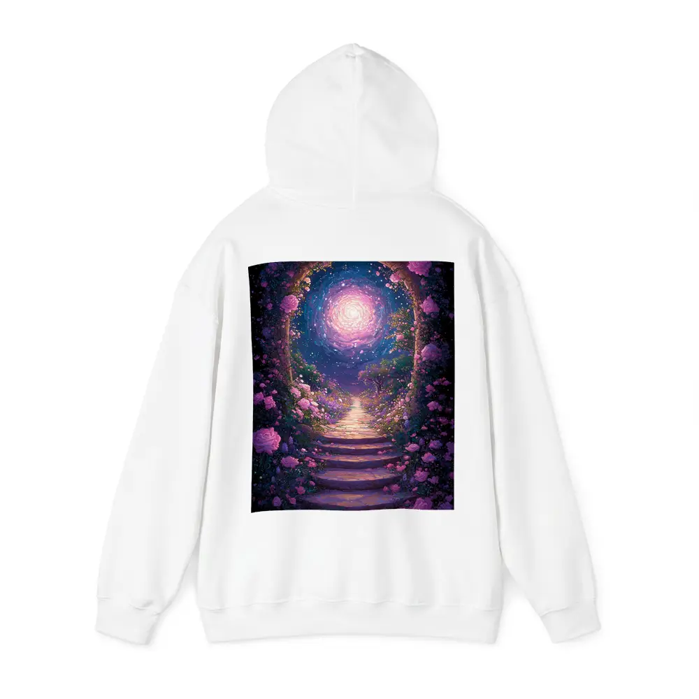 Fantasy Rose Garden Arch Glowing Galaxy – Hoodies