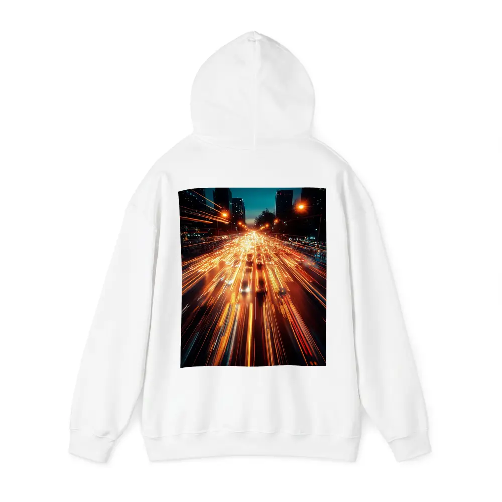 City Highway Light Trails Night Long Exposure – Hoodies