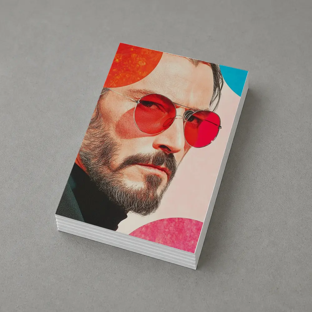 Bearded Man Red Sunglasses Pop Art Portrait – Postcards