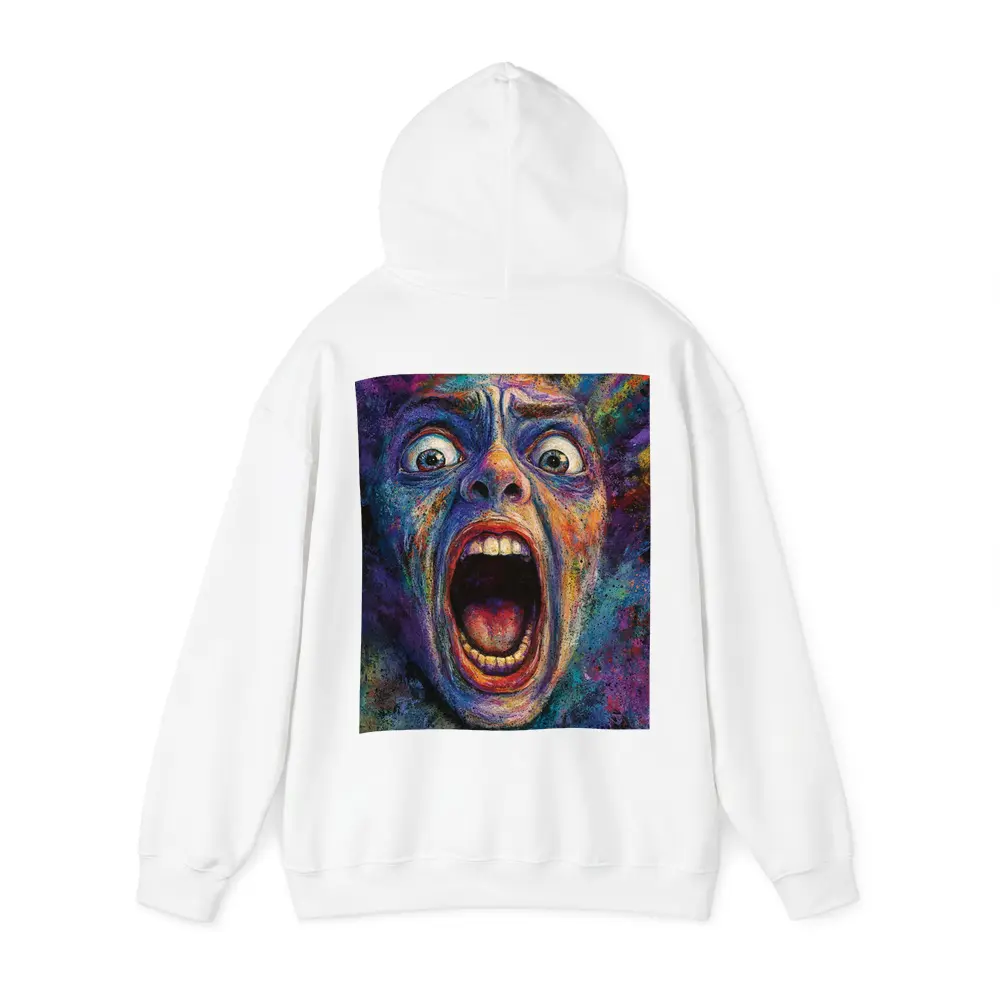 Screaming Face Colorful Expressionist Horror Art – Hoodies