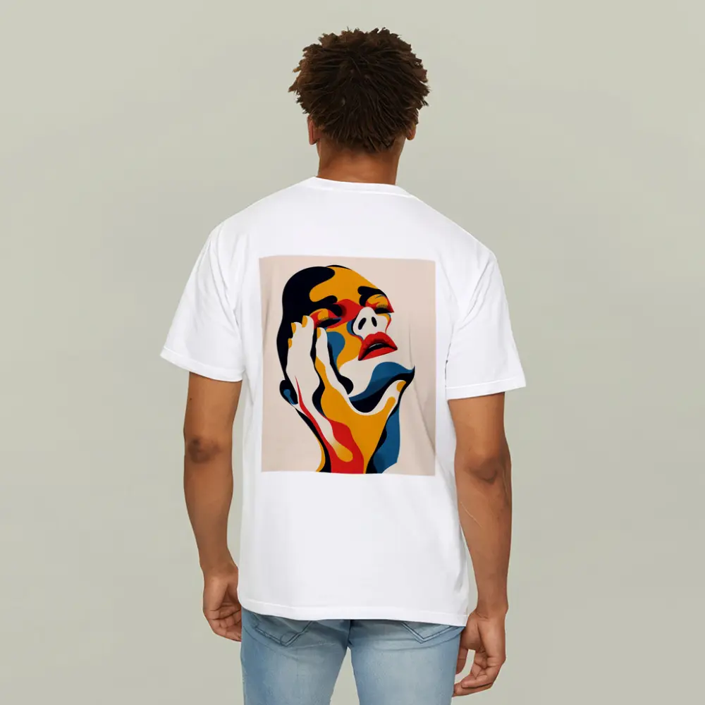 Abstract Woman Face Bold Color Art – T-Shirts