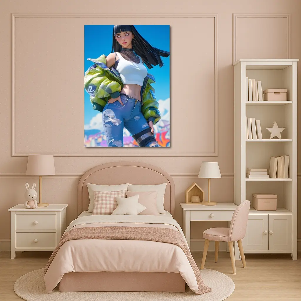 Anime Girl Graffiti Street Art Style – Wall Art