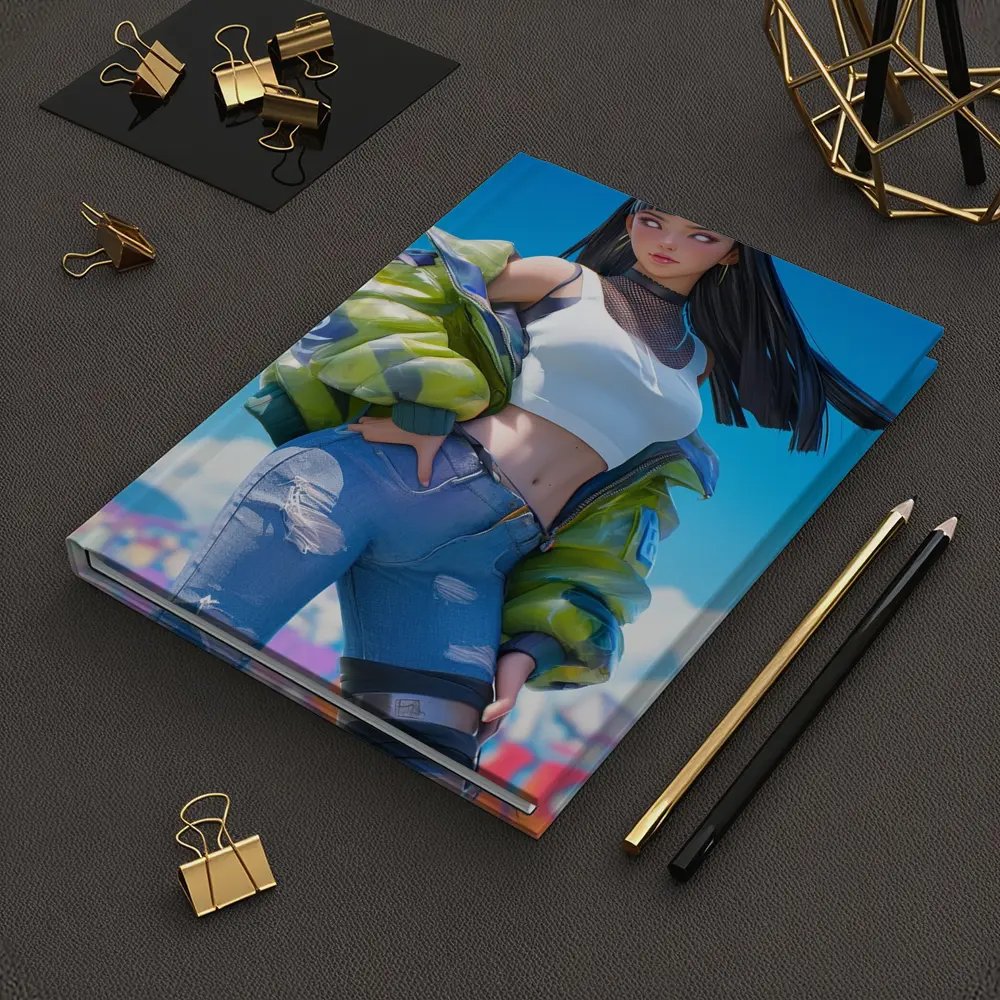 Anime Girl Graffiti Street Art Style – Notebooks