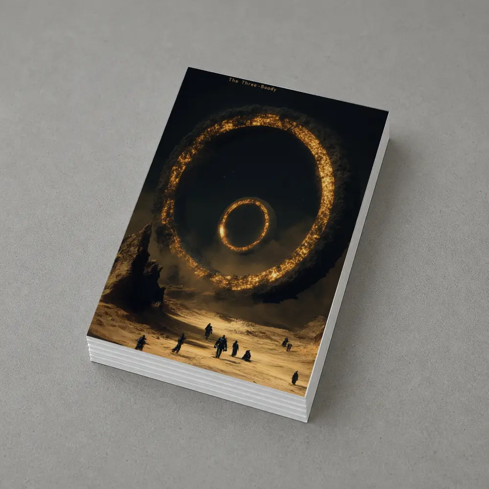 Ancient Stone Ring Desert Sci Fi Art – Postcards