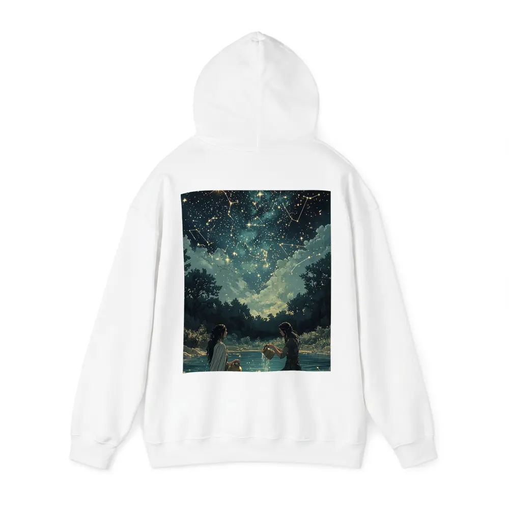 Aquarius Zodiac Women Pouring Water Night Sky – Hoodies