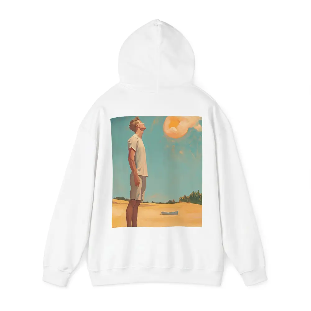 Young Man Looking Up Summer Sky Painting – Hoodies