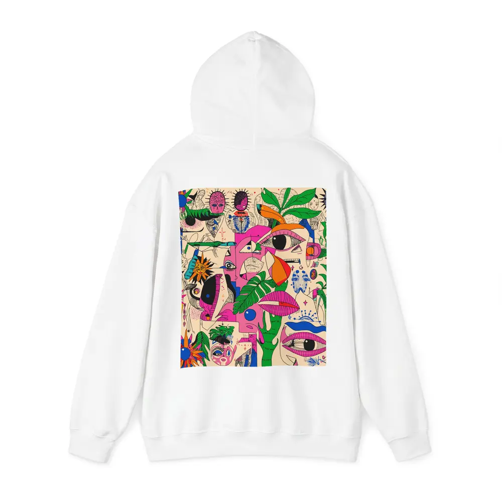 Surreal Psychedelic Faces Plants Abstract Pop Art – Hoodies