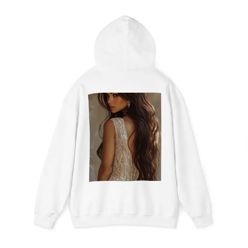 Elegant Woman Glitter Dress Digital Art – Hoodies
