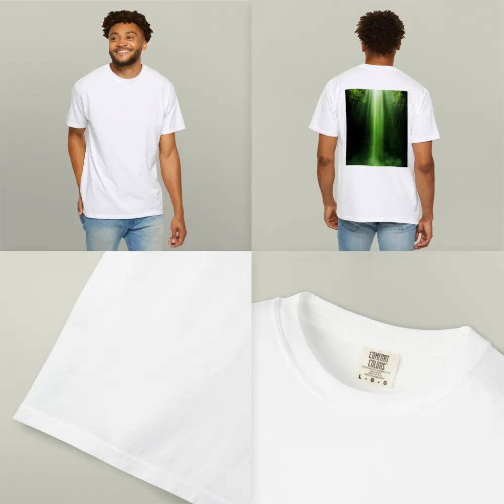 Lone Figure Green Light Forest Canyon – T-Shirts
