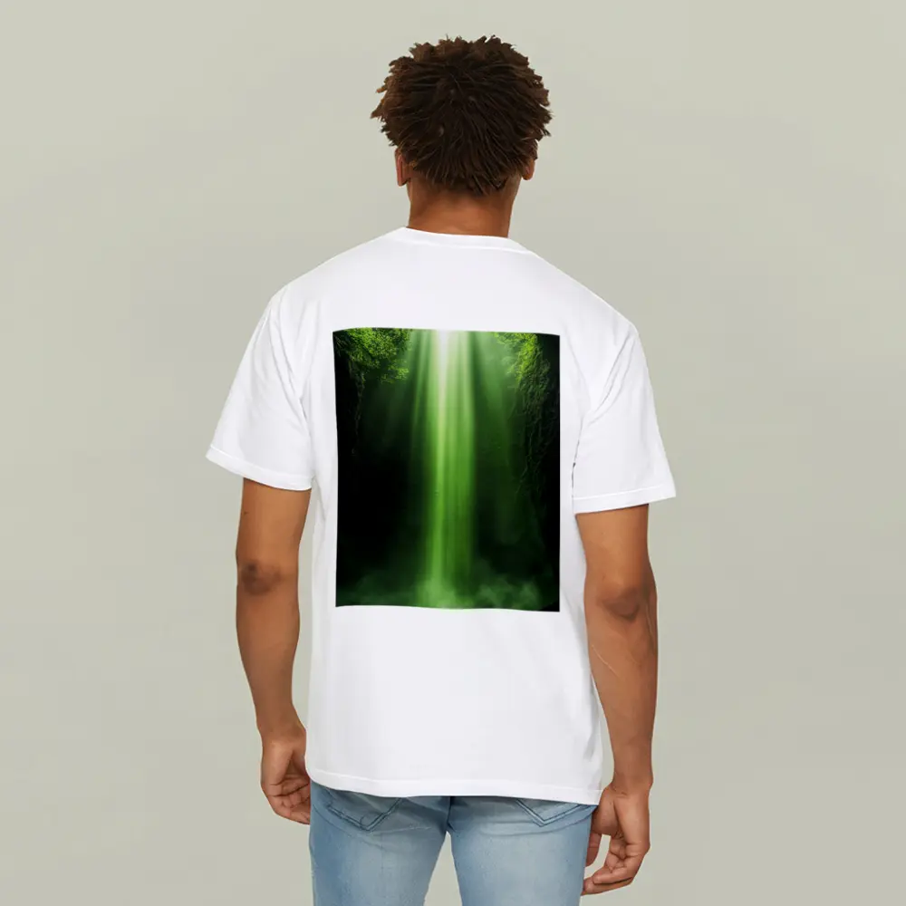 Lone Figure Green Light Forest Canyon – T-Shirts