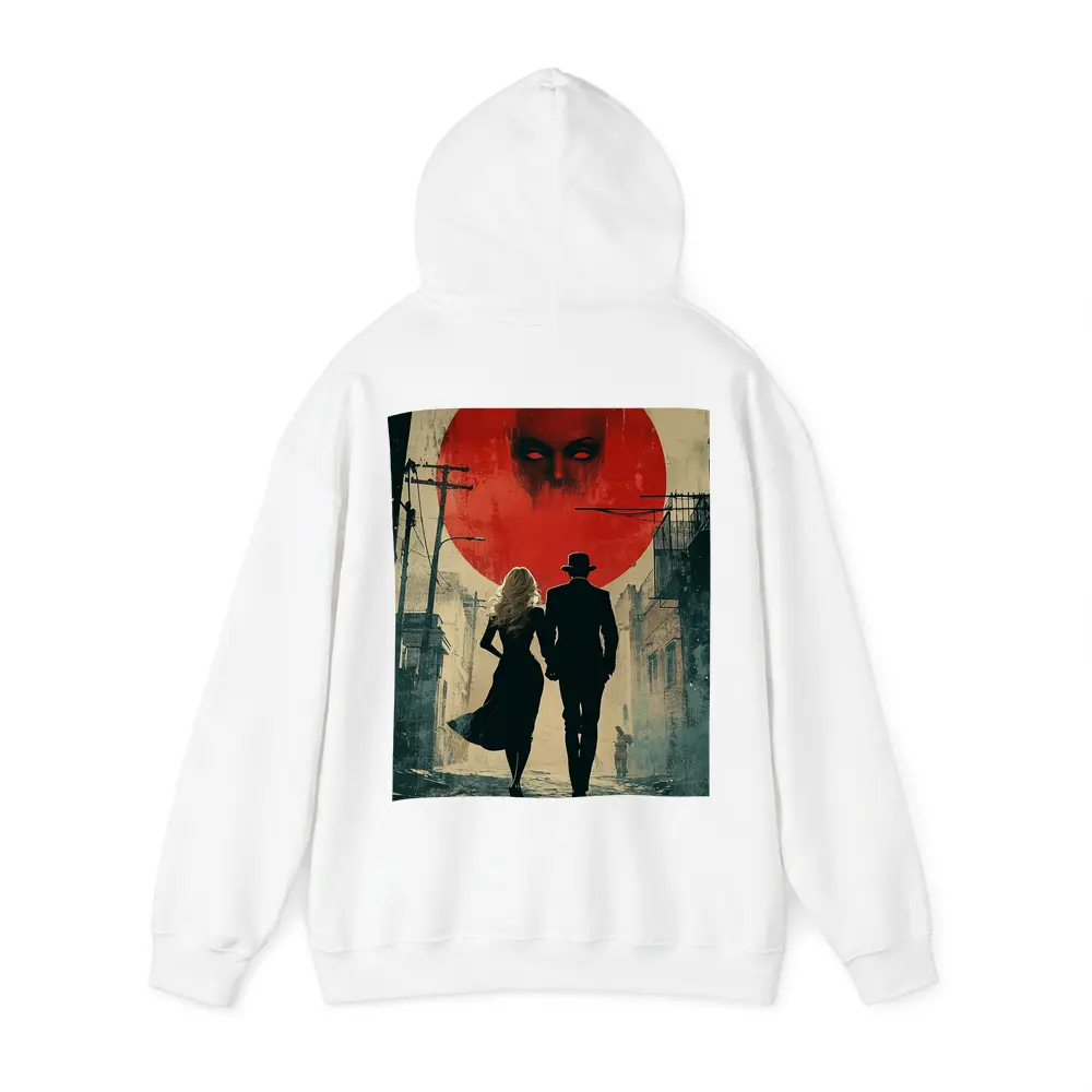Dark Noir Couple Red Moon Horror – Hoodies