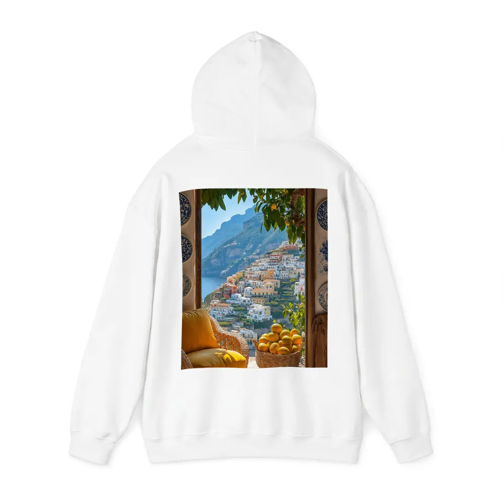 Amalfi Coast View Lemon Basket Yellow Chair – Hoodies