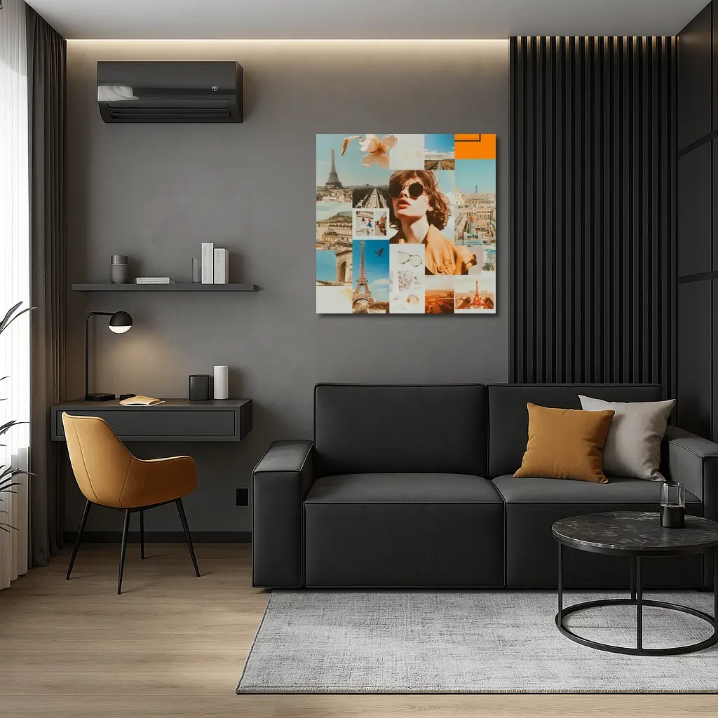 Paris Eiffel Tower Fashion Collage Aesthetic – Wall Art