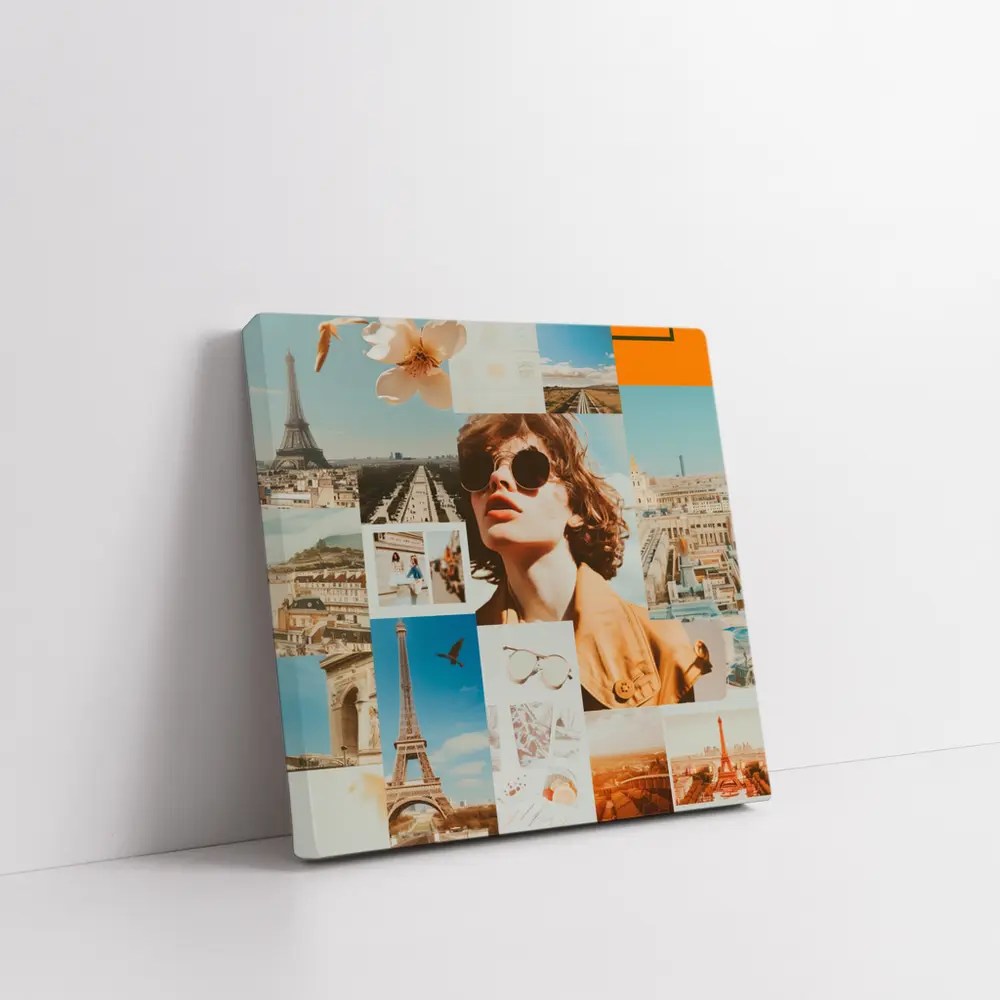 Paris Eiffel Tower Fashion Collage Aesthetic – Wall Art