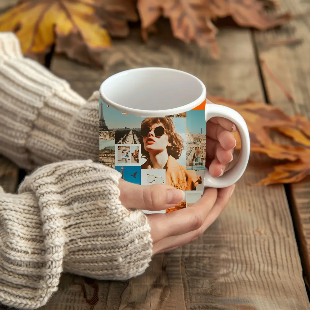 Paris Eiffel Tower Fashion Collage Aesthetic – Mugs