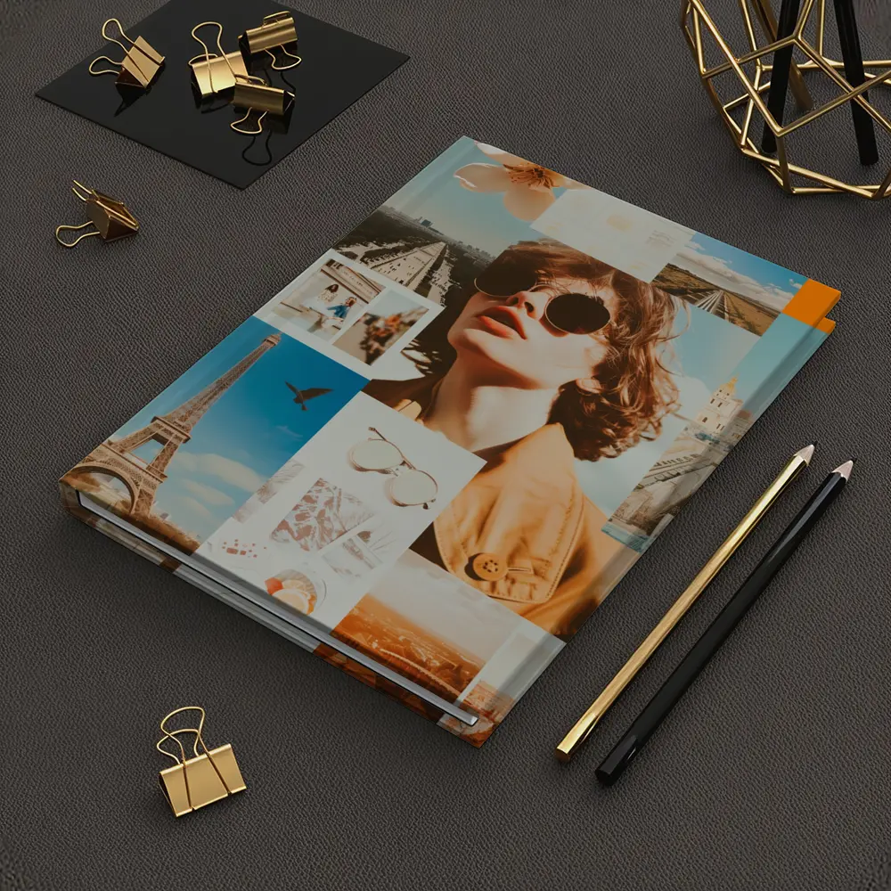 Paris Eiffel Tower Fashion Collage Aesthetic – Notebooks