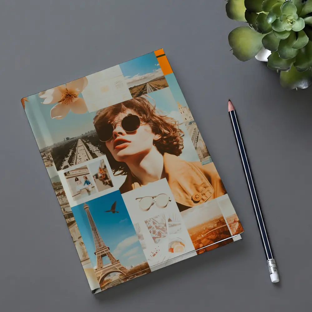 Paris Eiffel Tower Fashion Collage Aesthetic – Notebooks